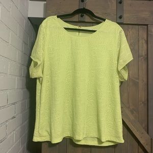 Neon green lace Calvin Klein T-shirt